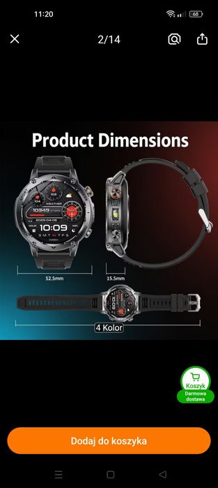 Zegarek męski smartwatch Nowy