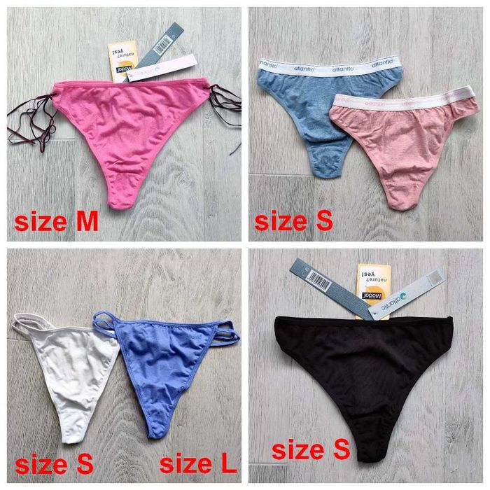 Набори 2 шт. жіночої білизни Atlantic трусики стрінги. Польша