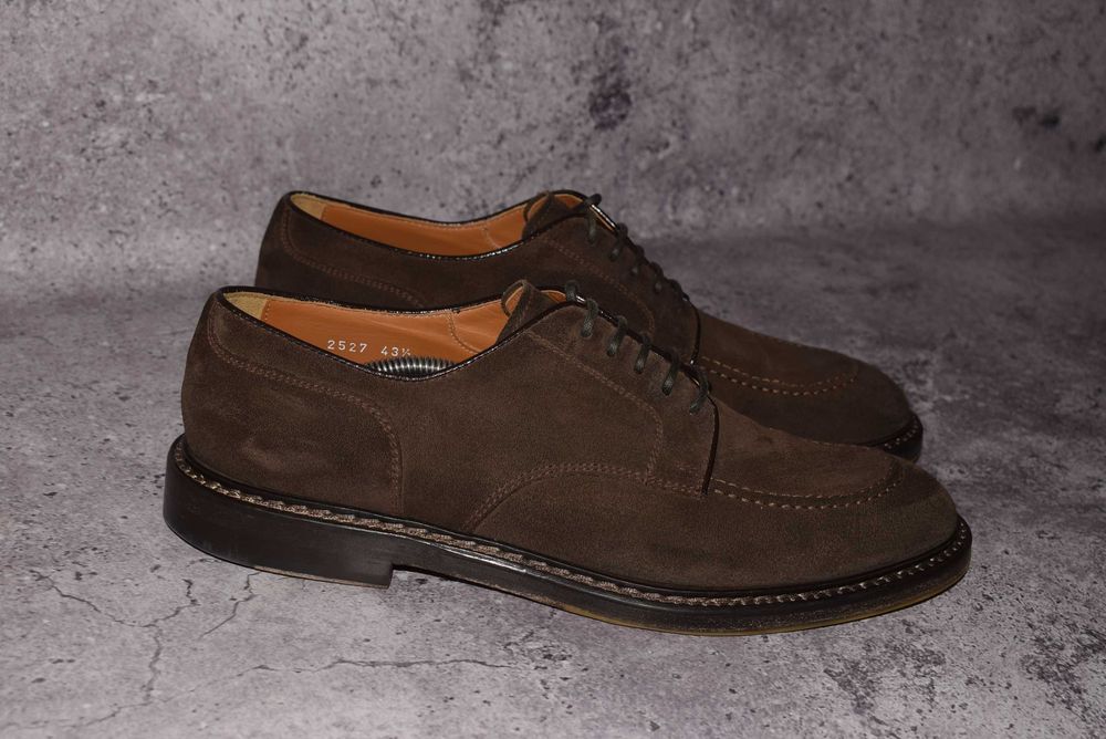 Doucal's Brogues Suede (Мужские Премиальные Броги Туфли Дерби Santoni