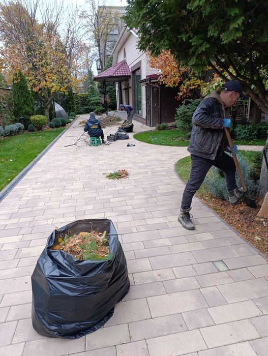 Уборка участка под ключ, покос травы, спил деревьев, корчевка пней.