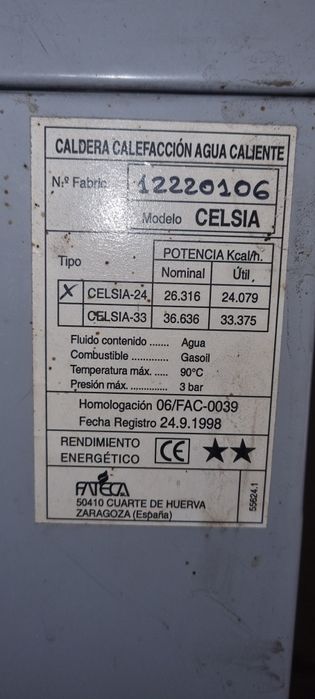 Caldeira a Gasóleo