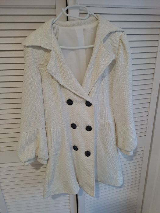 Płaszczyk ecru rozm S