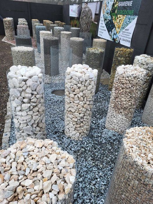 Grys Crystal White 16 Kamienie ogrodowe dekoracyjne ozdobne