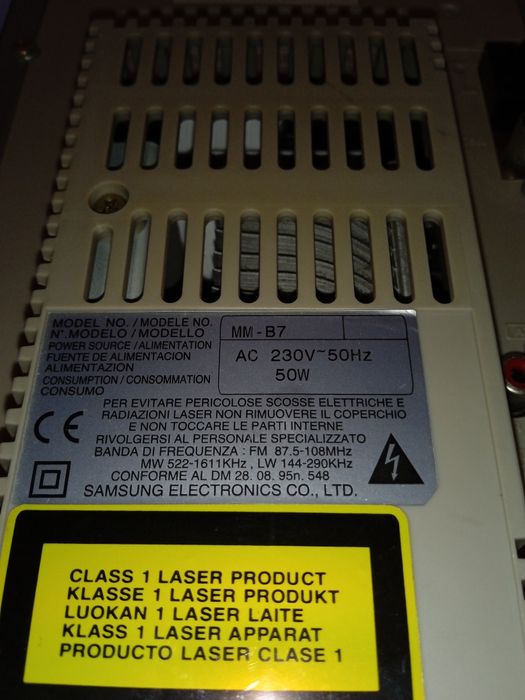 Wieża Samsung kaseta radio CD