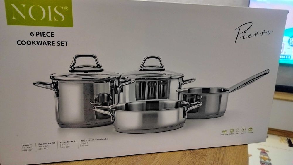 Zestaw garnków garnki NOIS PIERRO 6el. NOWE