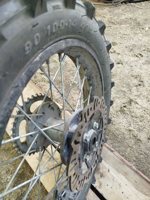 Диск, колесо R14,  на пітбайк в сборі з резиною 90/100-14