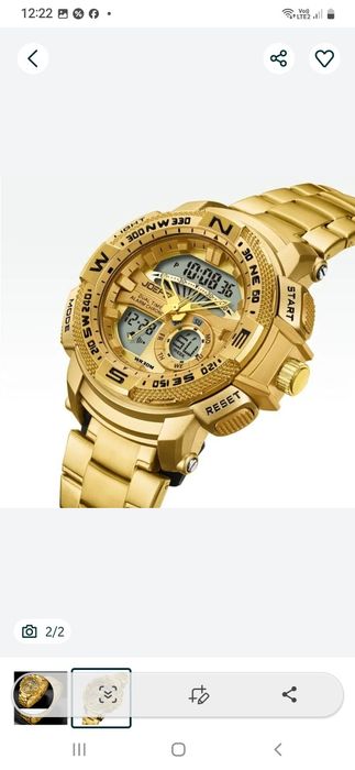 Zegarek Męski Analogowo Elektroniczny na Eleganckiej Bransolecie