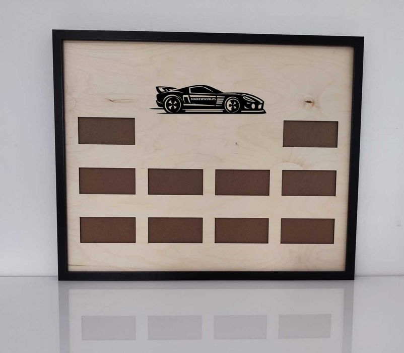 Rama na 10 modeli Hot Wheels 42x52cm box ekspozytor półka case gablota