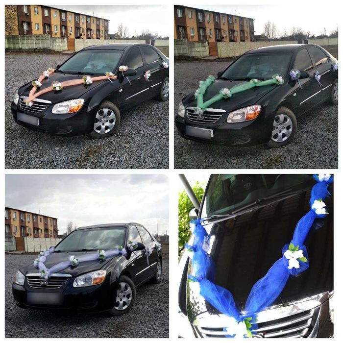 НОВІ Прикраси на весільне авто, стрічки, прикраси на ручки та дзеркала