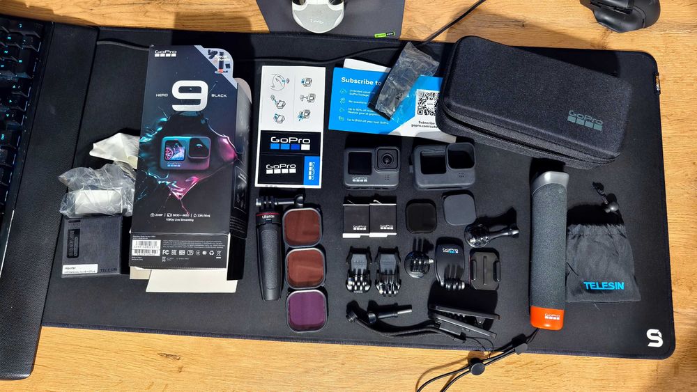 GoPro Hero Black 9 # 2x akumulator ENDURO # Bogaty zestaw