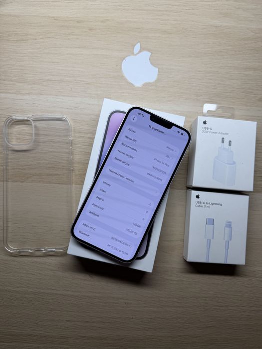 iPhone 14 plus 128gb fioletowy bateria 100% komplet
