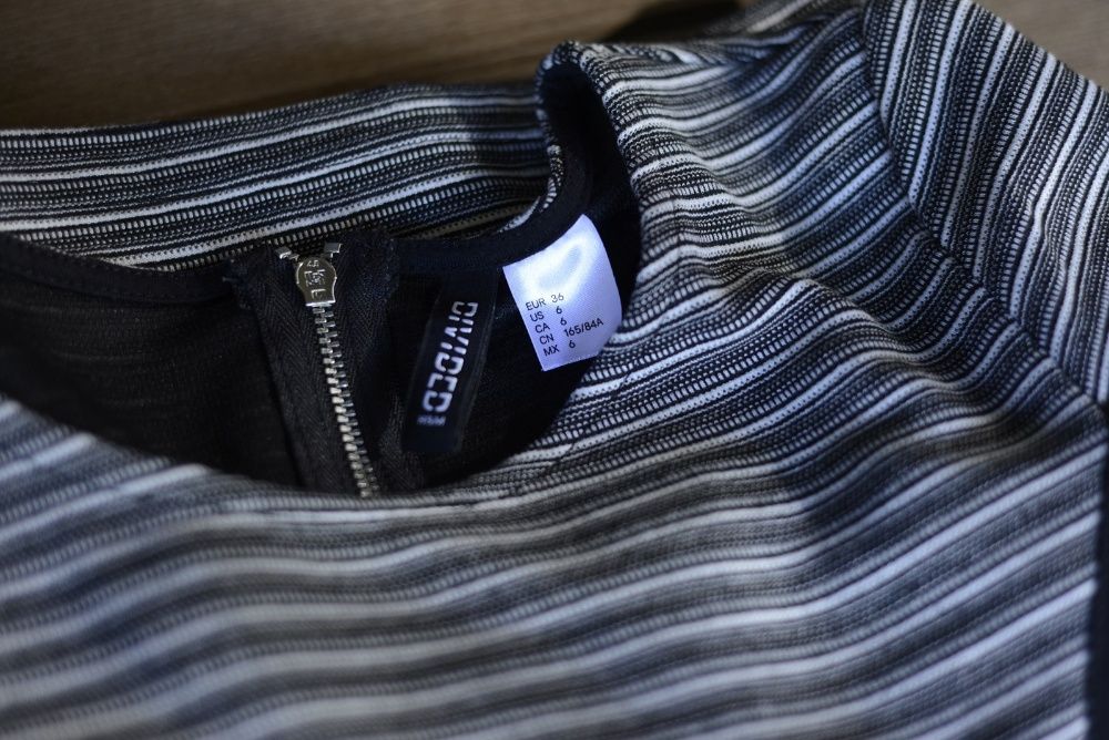 Sukienka czarno-biała H&M r.S 36