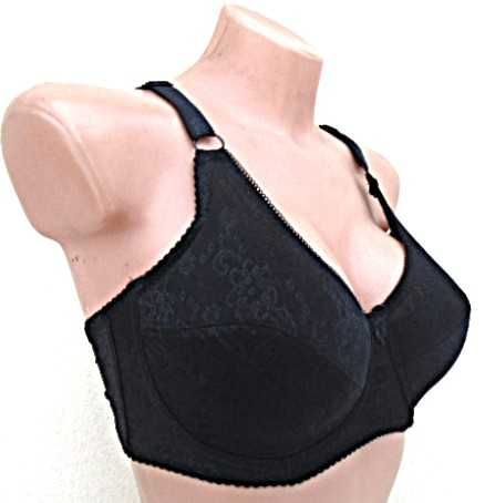 biustonosz półusztywniany 105/110C  czarny  na fiszbinach