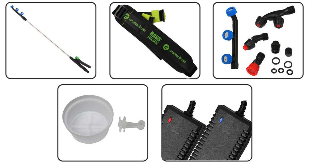 BASS POLSKA Plecakowy Opryskiwacz Akumulatorowy 20l + 4 Dysze BP8620