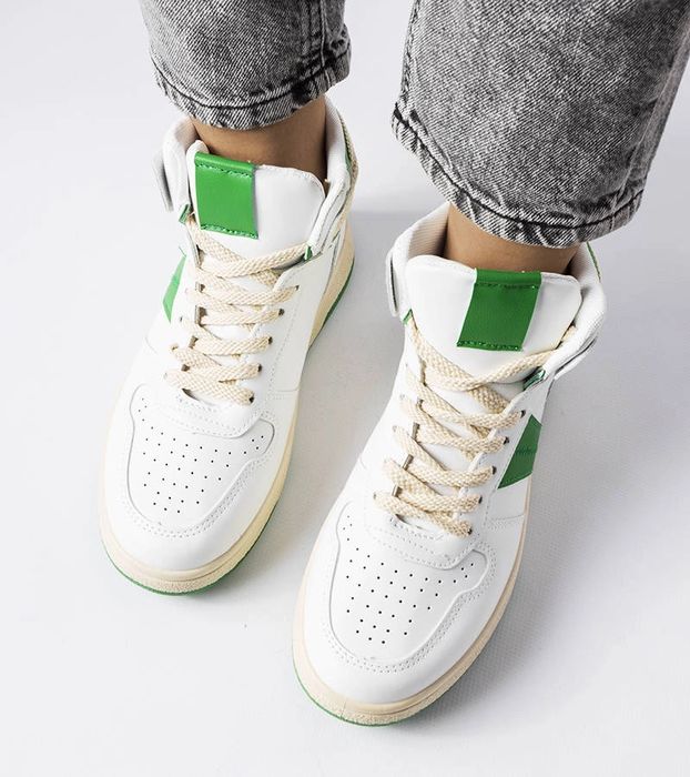 Zielone sneakersy za kostkę Robin