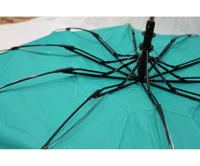 Женский зонт полуавтомат 10 спиц карбон антиветер однотонный зонтик