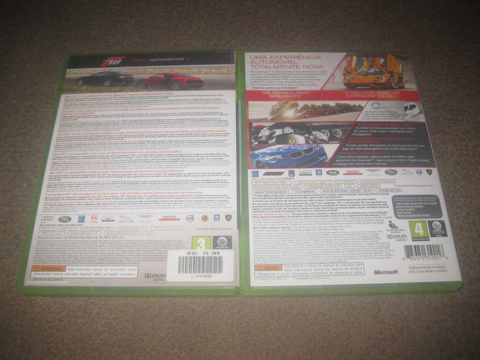 2 Jogos da Saga "Forza Motorsport" para a Xbox 360/Completos!