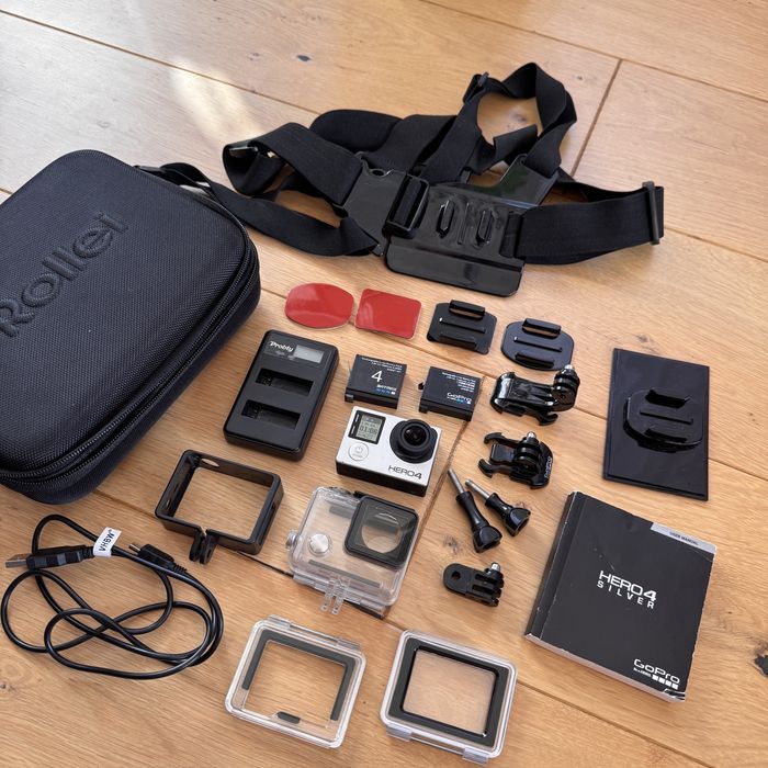 Gopro Hero 4 Silver Akcesoria Baterie Szelki