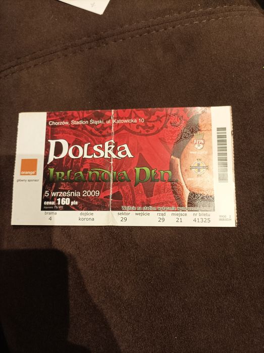Bilet wstępu Polska Irlandia Płn