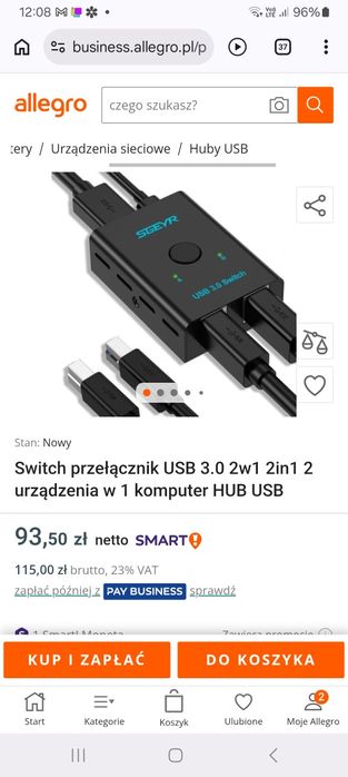 switch przełącznik usb