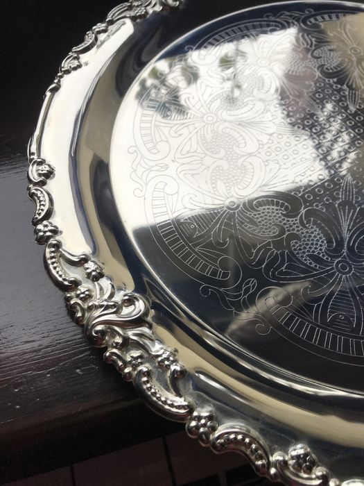 Godinger 20th Century Baroque Silver - posrebrzany talerz. Srebro