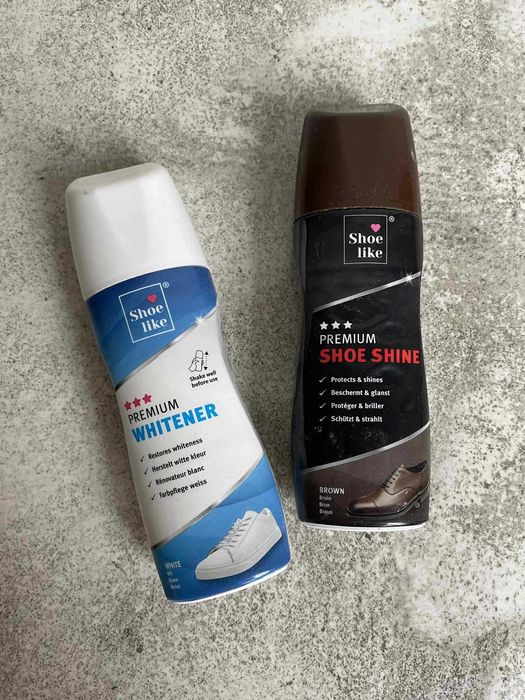 Zestaw pasty do butów brązowa i biała