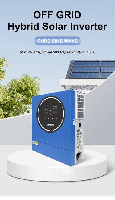 Гібридний інвертор Anenji ANJ-5KW-48V-WIFI, новий та тихий!