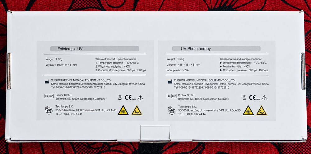 Lampa UVB 311nm KERNEL łuszczyca bielactwo azs łysienie plackowate