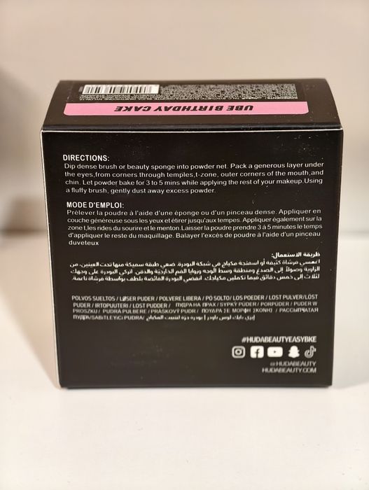 Huda beauty powder puder easy bake ube birthday cake