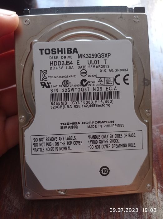 hdd 320gb toshiba - Купити електроніку - Ціни на OLX.ua