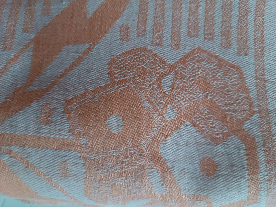 Скатерть льняная жаккардовая СССР