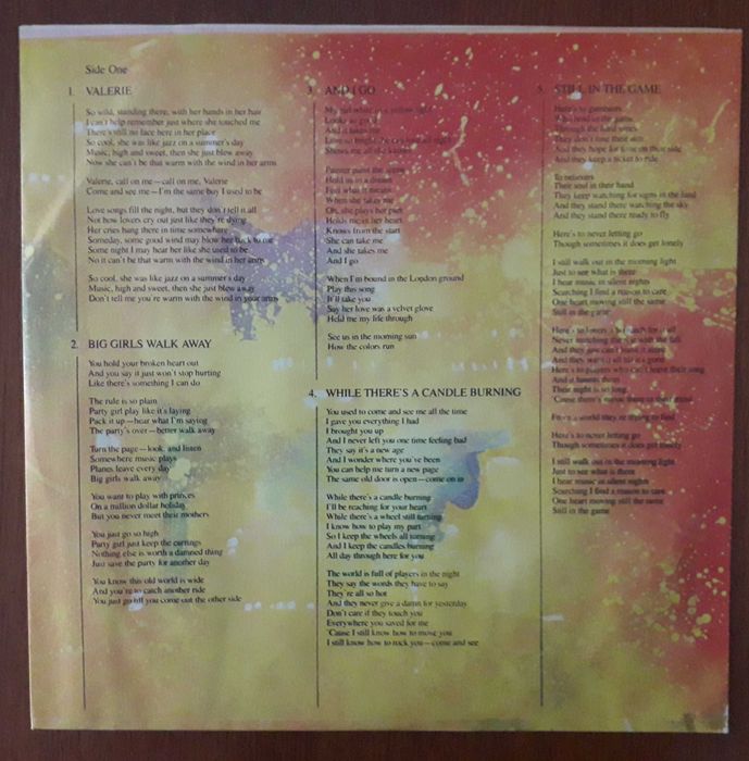 Steve Winwood disco de vinil "Talking back To The Night"
