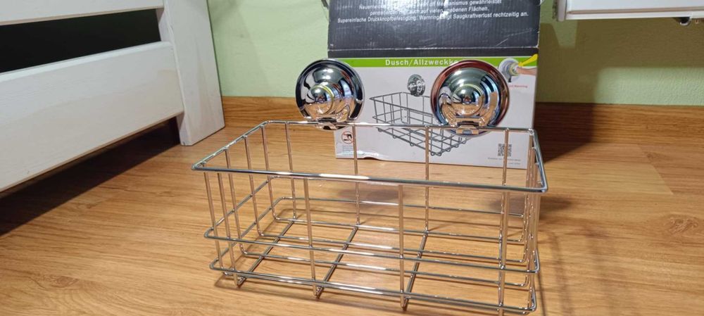 Półka łazienkowa na przyssawki stal nierdzewna