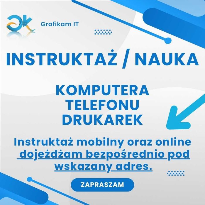 Nauka obsługi komputera i telefonu - w Domu lub online / na spokojnie