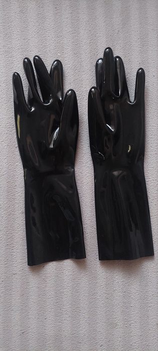 Krótkie rękawiczki latex