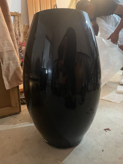 Jarra Design Vidro Preto x 2