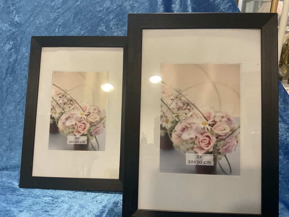 Par de quadro prints frent em vidro 34x24 cm