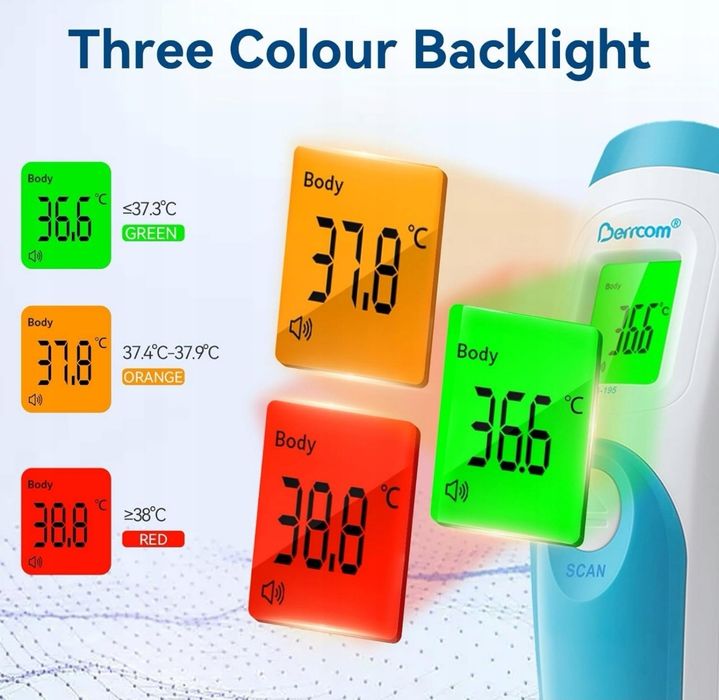 Berrcom JXB-195 Termometr na podczerwień, bezdotykowy