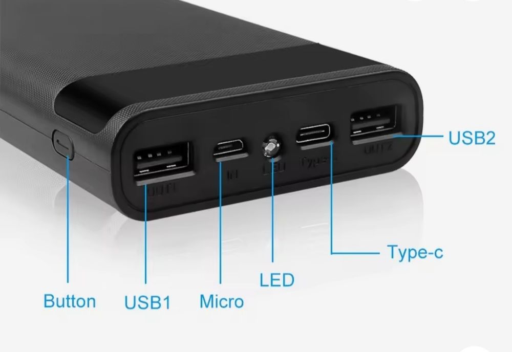 Павербанк, 18650, 5v, наборной, Powerbank,20000M/Ah, 40000M/Ah
