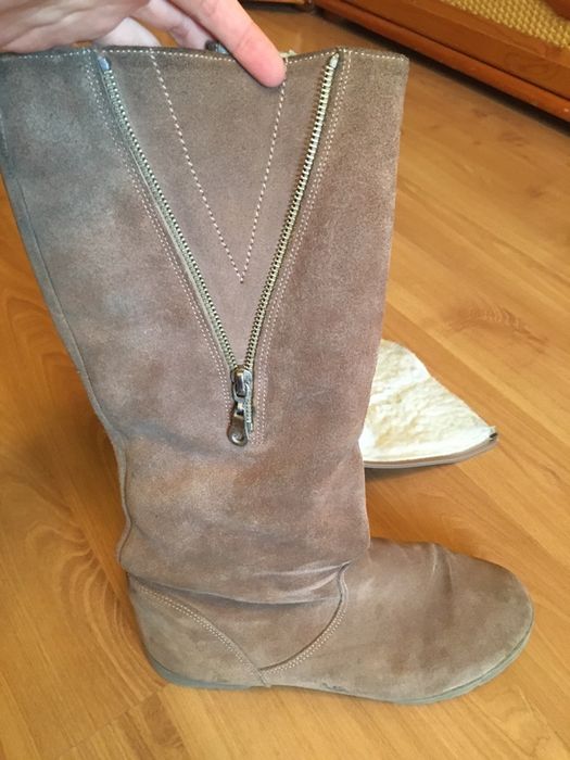 Kozaki zamszowe damskie