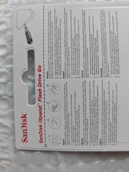 нова з США USB/Lightning флешка 256GB SanDisk iXpand Go