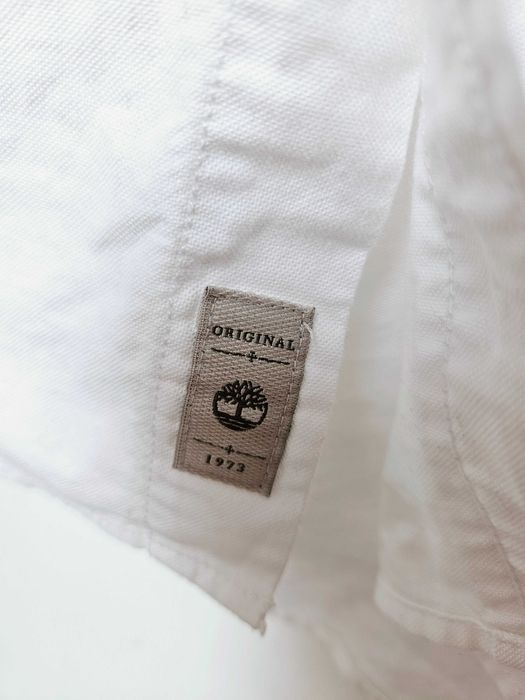 Biała bawełniana koszula Timberland