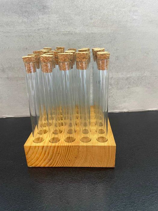 Дерев'яний штатив з пробірками 30 штук