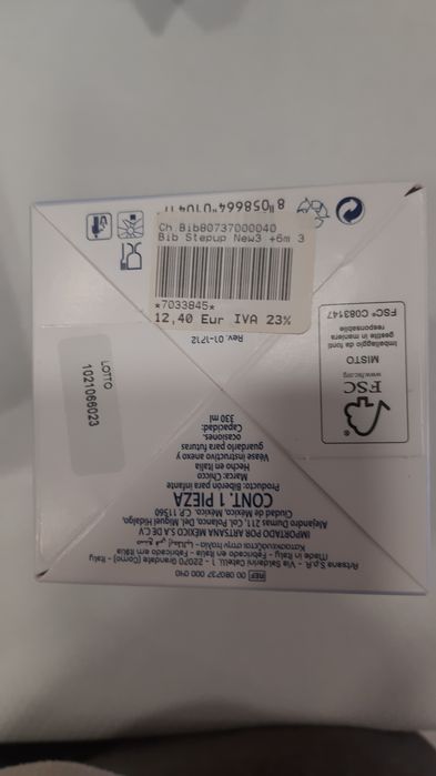 Biberão chicco natural feeling