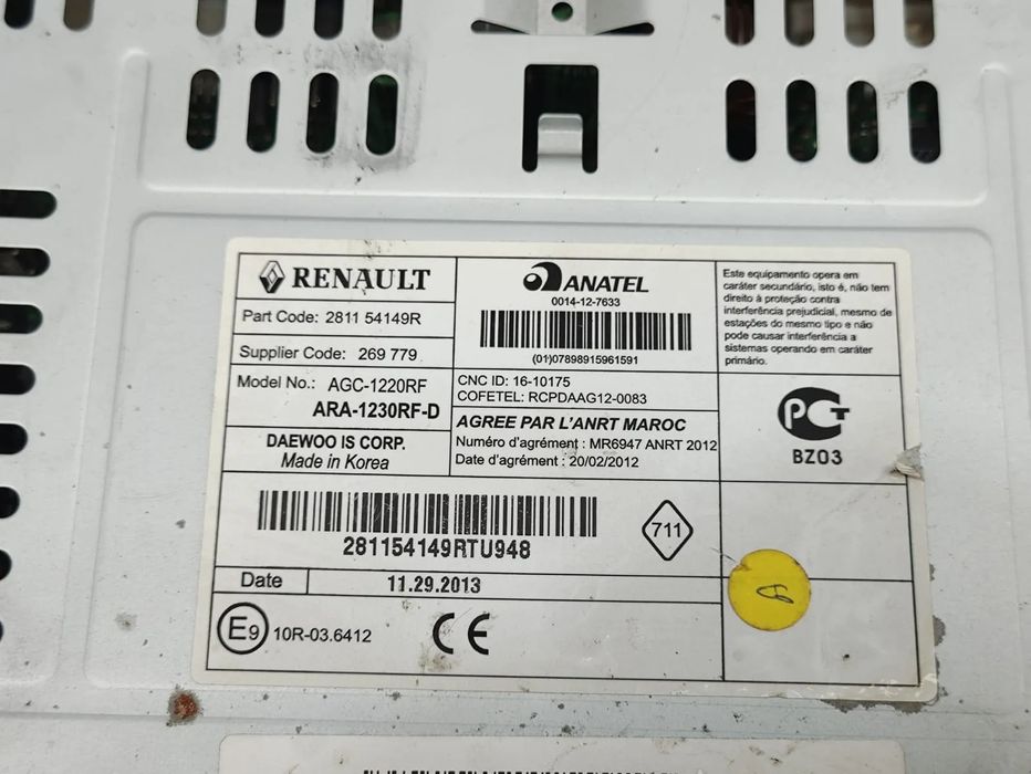 Auto Radio Original Renault Clio IV 4 Bluetooth 2012 a 2019