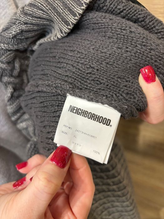 NEIGHBORHOOD sweter bawełniany męski kolor szary