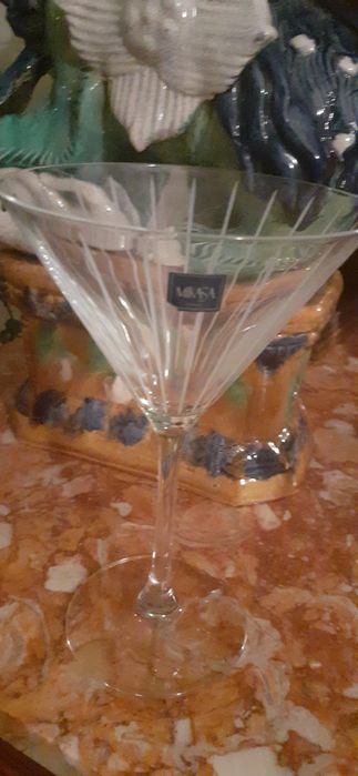 Oito luxuosas taças de Champanhe-Cristal