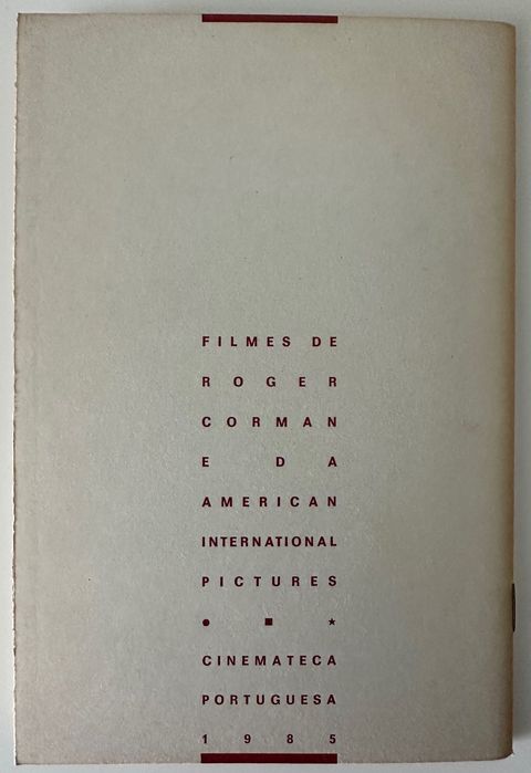 Filmes de Roger Corman - Cinemateca - 1985