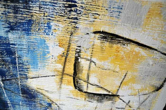 Grot, abstrakcja, nowoczesny obraz ręcznie malowany na płótnie