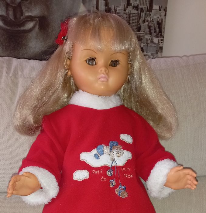 Boneca antiga francesa da fábrica "bella" 60 cm